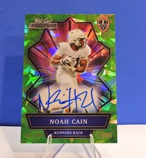 NOAH CAIN 2021 Wild Card NIL Illumination Auto ANBC_A Green Prizm /45 Bengals
