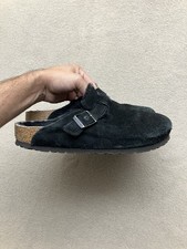 Birkenstock Boston Shearling Clogs EU 39 Women  s US 8.5 Black Suede Fur Lined