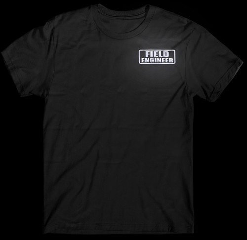 Field Engineer t-Shirt with Reflective Logo Design, 100% Cotton. - Picture 3 of 4