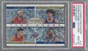 ZION WILLIAMSON INGRAM PELICANS 2019-20 CONTENDERS TEAM QUADS RC PSA 10 GEM MINT