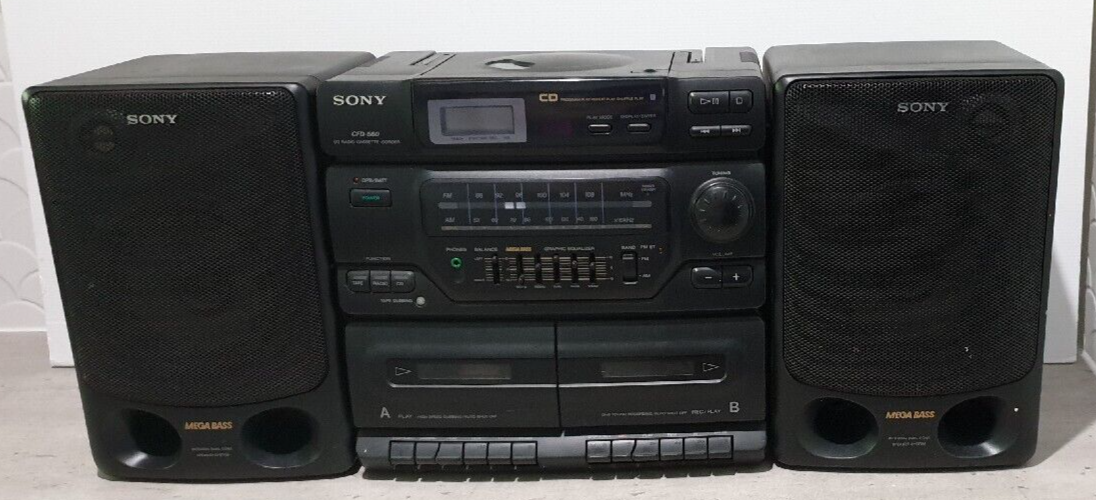 SONY CFD560 Blaster Boombox FM/AM, Cassette & CD Portable Stereo CD