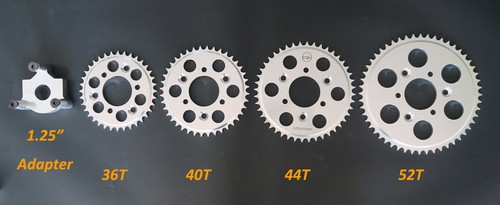 Adaptador de buje trasero CDH 1,25" y piñón CNC para RUEDA DE RADIOS - BICICLETA MOTORIZADA A GAS - Imagen 1 de 30