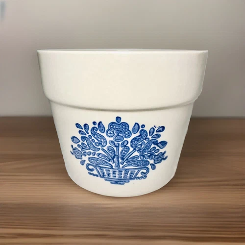 Pfaltzgraff Yorktowne Pattern FTD Planter 1982 Stoneware Vintage Blue
