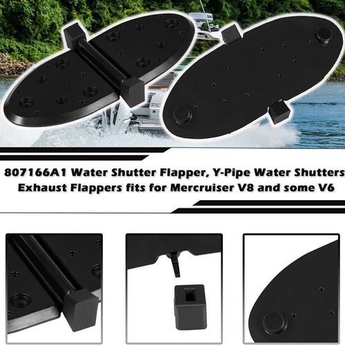 Persiana de agua de escape de 2 piezas 807166A1 para Mercruiser Stern Drive V6 V8 - Imagen 8 de 16