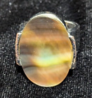 Pearl Shell Ring Jewelry Vintage Oval Mother of