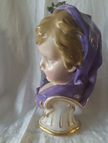 Meissen Child Bust WINTER 4 Four Seasons Series by Heinrich Schwabe circa 1880 - Picture 12 of 16