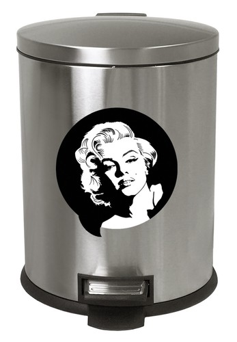 1.3 Gallon Step Trash Can Unique Novelty Character Sayings Themed Decals - Picture 10 of 12