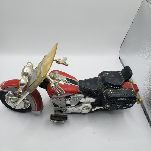 Buddy L Harley Davidson Classic Cruiser Black & Red Motorcycle 1996 Toy VTG - Picture 2 of 6