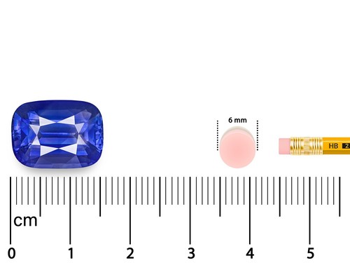 GRS Certified CEYLON Blue Sapphire 12.88 Ct. Natural Untreated COLLECTOR GRADE - Picture 4 of 6
