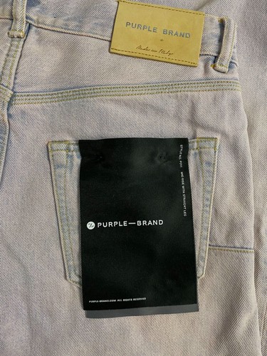 $413 Purple Brand Men's Relaxed-Fit Purple Denim Jeans Pants Size 34 - Picture 4 of 4