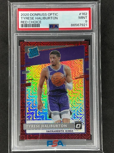 2020 DONRUSS OPTIC - Tyrese Haliburton #162 ROOKIE RED CHOICE PRIZM 23/88 PSA 9