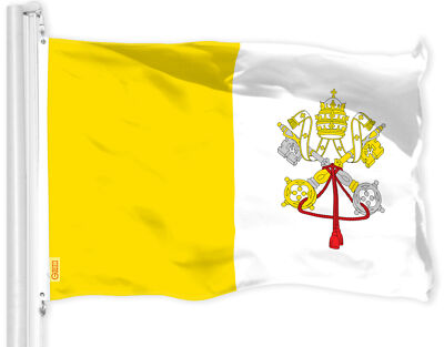 G128 Vatican City Flag 4x6 Ft Printed 150D Polyester