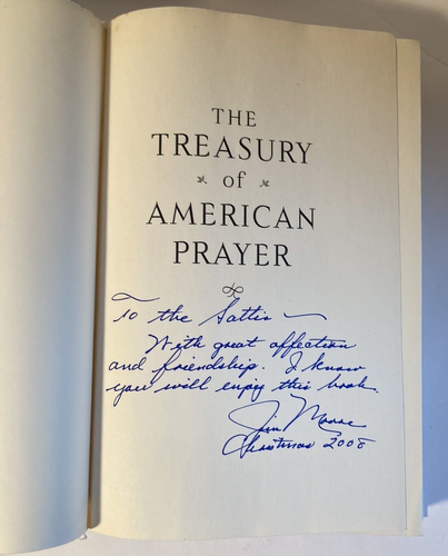 Treasury of American Prayers James P. Moore Jr. DJ, HC, Signed Association Copy - Picture 4 of 9