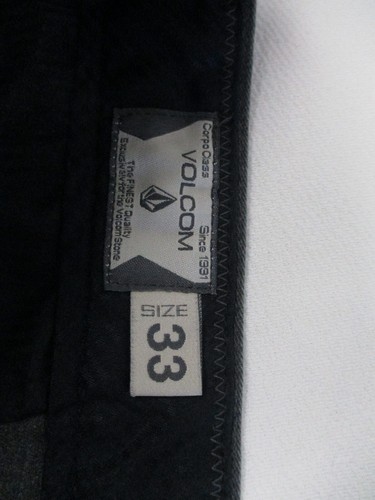 Volcom Shorts Adult Size 33 Gray Chino Flat Front Casual Beach Stretch Mens - Picture 4 of 7