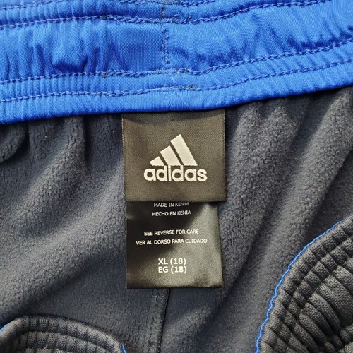 adidas Athletic Pants Youth XL Gray Fleece Lined 3 Stripes Elastic Waist Logo - Picture 6 of 6