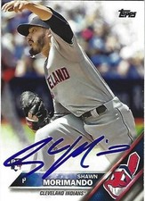 Autographed 2016 Topps Update #US85 Shawn Morimando Cleveland indians Tough Sig