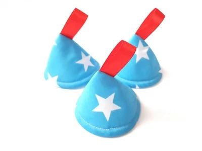 SMALL FACE WORLD Blue Red Stars // Pee Pee TeePee x 3 // Wee Wee // Baby Shower, Newborn Boy Gift