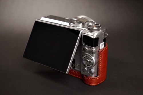 Estuche Cubierta Bolso Completo de Cuero Real Genuino para Lente Nikon J5 10-30mm Marrón - Imagen 6 de 10