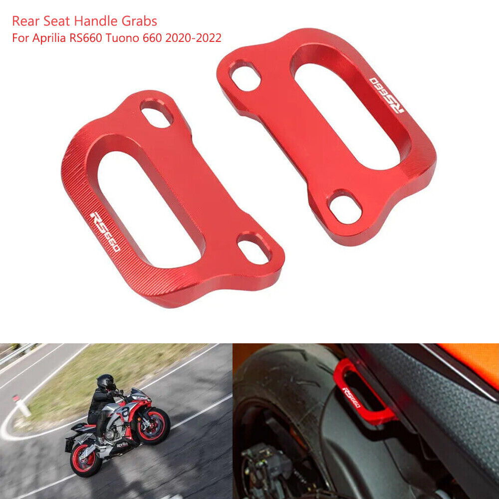 CNC Passenger Tail Rear Seat Handle Grabs For Aprilia RS660 Tuono