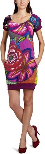 DESIGUAL Robe Femme Coton Imprimé Bohémien Boho Taille S - 40