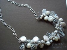 SILPADA N2189 Effervescence Necklace Sterling Pearls Quartz RETIRED New