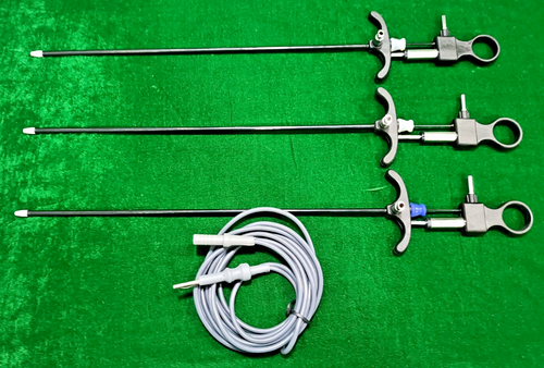 3pz Tritomo Ago PCOD Laparoscopico 5mmx330mm con Cavo Strumenti Riutilizzabili - Foto 3 di 13