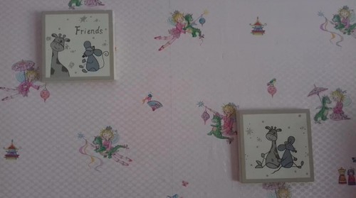 2 Kinderzimmer Bilder, SET, Maus, Giraffe, Dekor, Wanddeko, Bilderset - Bild 2 von 2