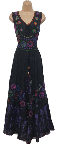 Maxi Dress Full Flare Corset Hand Embroidered Formal - Picture 13 of 55