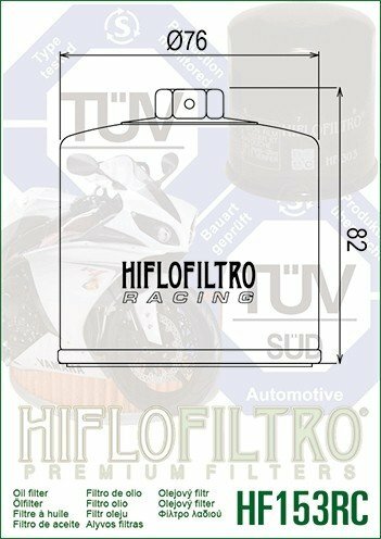 Filtro Olio Hiflo Racing HF153RC - Ø 76x82 - Foto 2 di 5