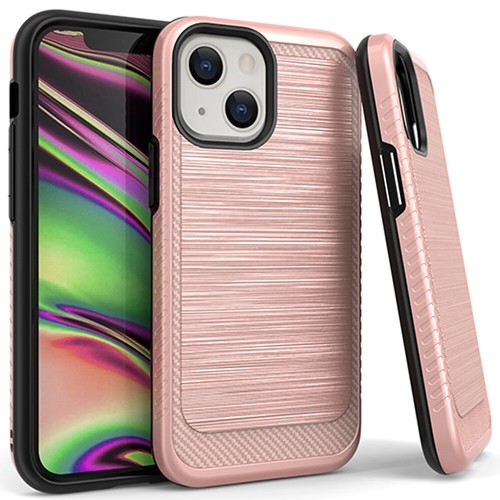 for iPhone 13 Mini 5.4" Case Metallic Carbon Texture Slim Cover+Prytool - Photo 6 sur 8