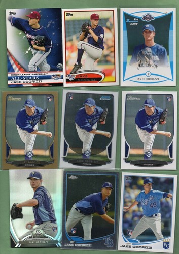 Jake Odorizzi (Rays/Royals/Minnesota Twins) 17 Card lot w/ Rookies & Inserts - Picture 1 of 2