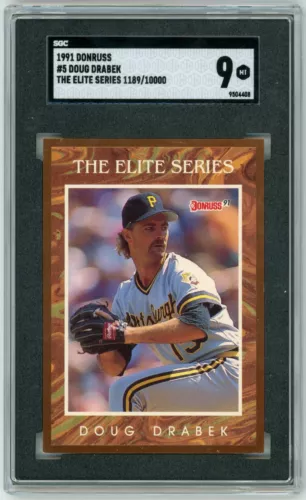 1991 Donruss The Elite Series Doug Drabek #5 Graded SGC 9 Mint 1189/10000 RARE