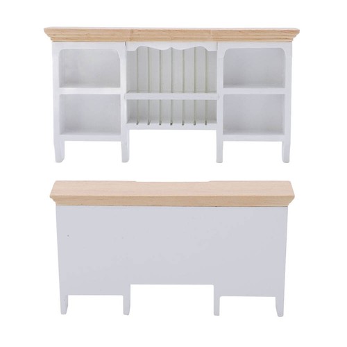 Casa delle bambole scala 1:12 miniatura non dipinta scaffale sospeso armadio a muro mobili - Foto 1 di 5