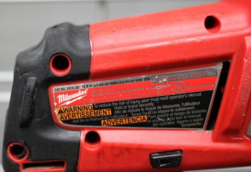 Milwaukee 12V 5/8" SDS Plus Rotary Hammer - 2416-20 - Picture 5 of 8