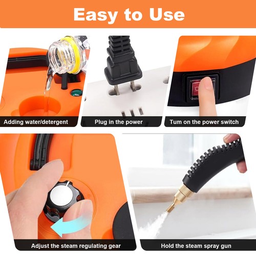 Handheld Car Detailing Cleaning Machine 3800W High Temp Steam Cleaner Household - Picture 6 of 11