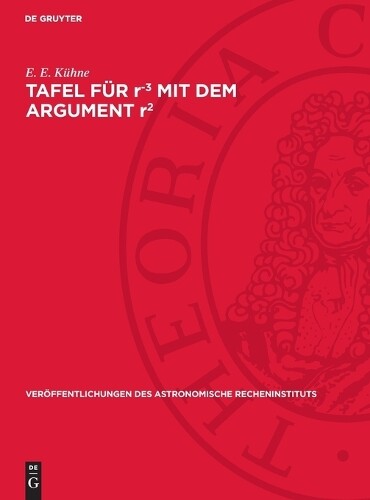 E E Kühne Tafel Für R-3 Mit Dem Argument R2 (Copertina rigida)