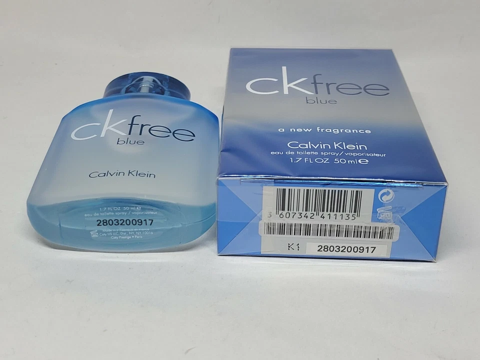 Ck Free Blue For Men de Calvin Klein 1,7 OZ eau de toilette sellado descontinuado Foto 3 de 3