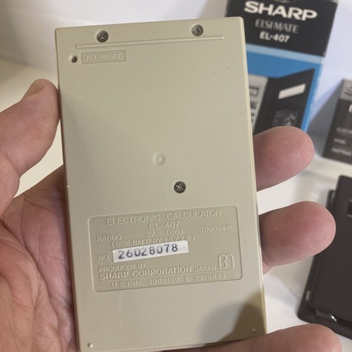 Sharp Elsi Mate EL-407 Calculator, No Batteries, Excellent Condition Otherwise - Picture 4 of 8