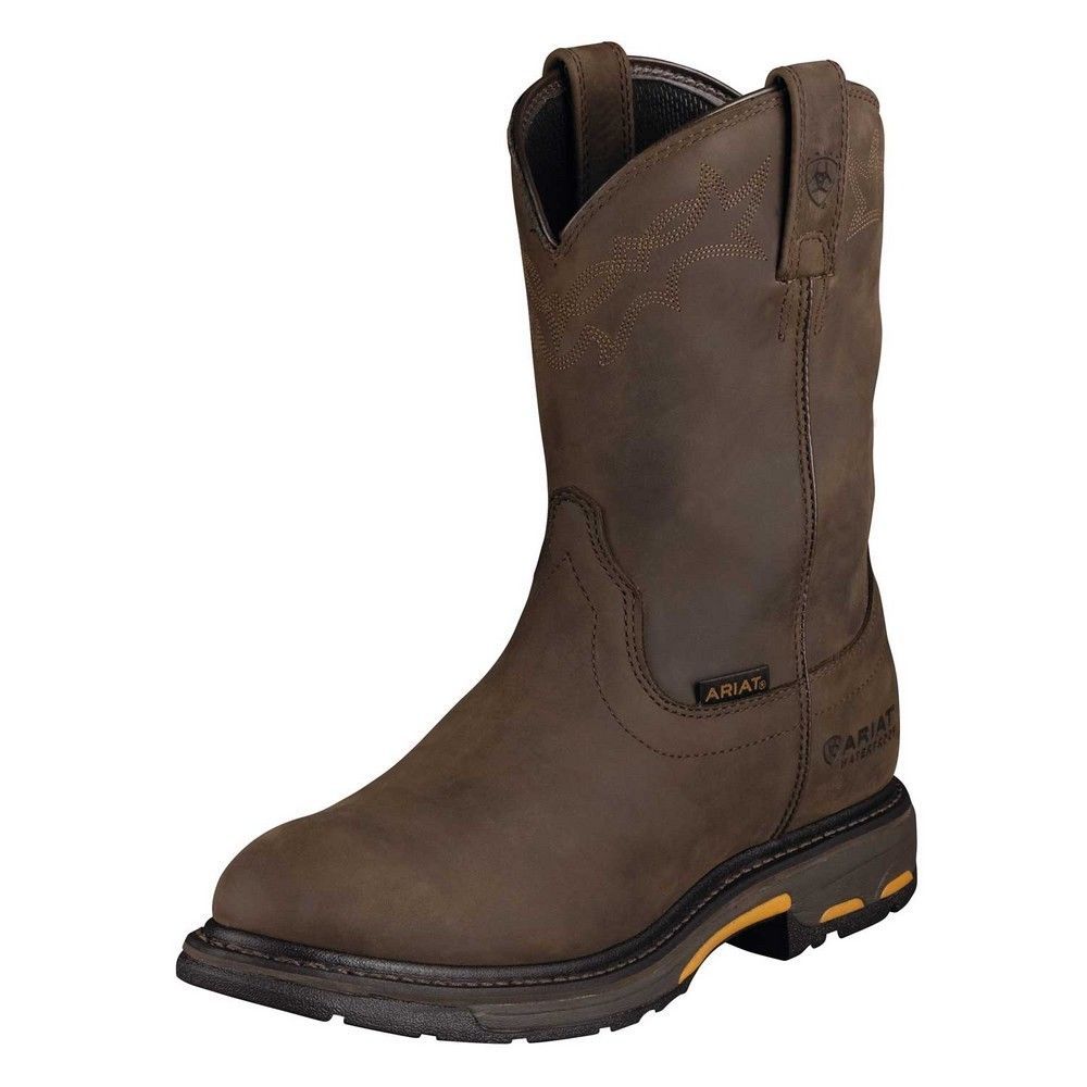 Ariat Impermeable trabajo de botas para hombre workhog H2o Western aceitosa marrón botas 10001198 Ariat Impermeable trabajo de botas para hombre workhog H2o Western aceitosa marrón botas 10001198