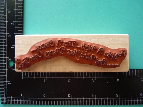 Make A WishTake a Chance...Phrase STAMPINGTON & CO Rubber Stamp - Picture 2 of 2