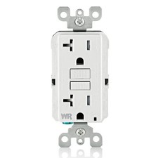 20 Amp White Tamper Resistant Self Test GFCI Electrical Outlet 125 Volt