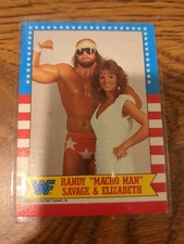 1987 Topps WWF Wrestling Stars Randy "Macho Man" Savage & Elizabeth No. 7