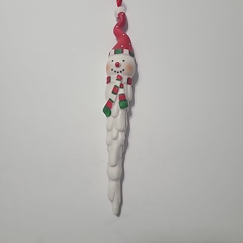 Christmas Snowman Icicle Ornaments 8.5" Set Of 2 - Picture 5 of 6