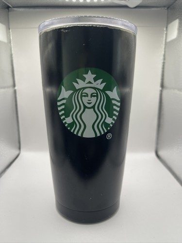 Starbucks 2018 Black Stainless Steel 20oz Tumbler Black Siren Logo mit Deckel gebraucht