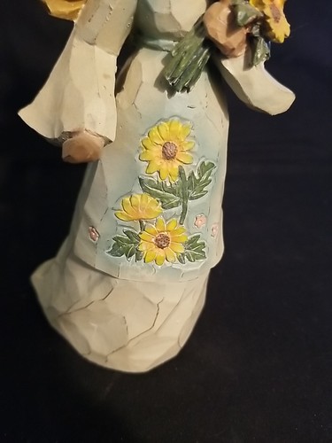 Ganz Resin Angel Figurine Spring Sunflowers Wire Wings EA5041 Rare - Bild 7 von 11