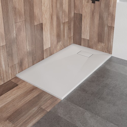 SET: Duschtasse Rechteck 140x90SMC Stein-Effekt + Walk-In Dusche Glaswand Nano - Bild 3 von 12