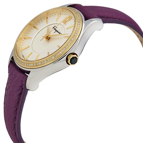 Reloj Salvatore Ferragamo Time esfera plateada damas diamante dama FFV030016 - Imagen 4 de 5