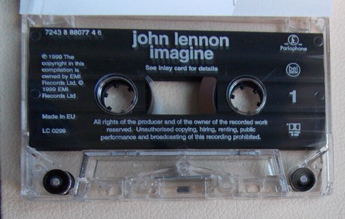 JOHN LENNON IMAGINE / HAPPY XMAS WAR IS OVER -PEACE CASSETTE TAPE SINGLE , 1999 - Picture 3 of 5