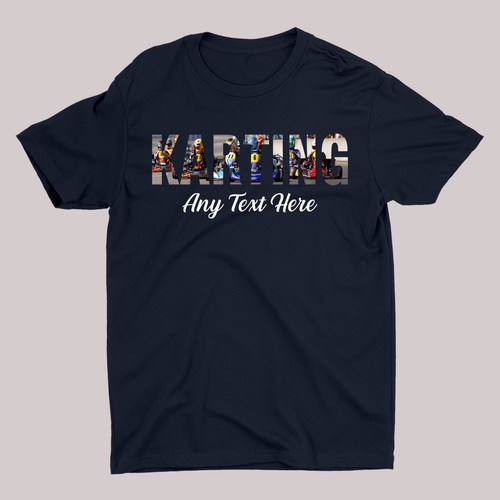 Personalized Print KARTING T-Shirt Racing Enthusiast Speed Adventure Graphic Top - Picture 5 of 10