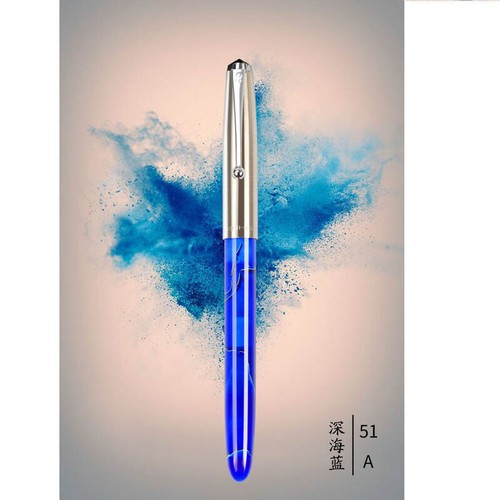 Jinhao 51A Acrylic Resin/Wood Fountain Pen Extra Fine EF/F/M/Art Bent Nib Gift#J - Picture 8 of 60